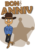 Bon anniversaire du cowboy m&eacute;lodieux